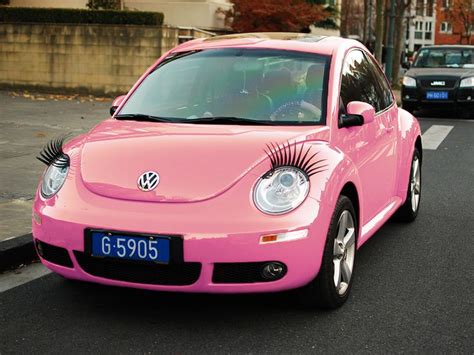 Pink Bug Vw Eyelashes Pink Volkswagen Beetle Pink Car Cute Cars