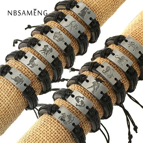 Sternzeichen M Nner Schmuck Armband Leder Armb Nder F R Frauen Charme