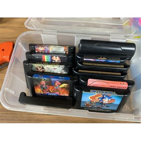 A Quantity Of Vintage Sega Mega Drive Games To Include Sonic The