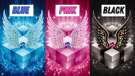 Choose Your Gift Blue Pink Black Gift Box Challenge Gift Box