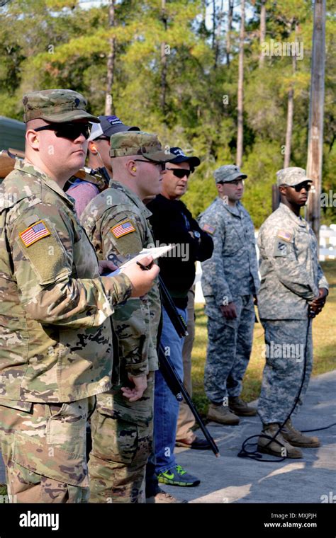 Scorers And Safeties From The 3rd Sustainment Brigade Observe The Team