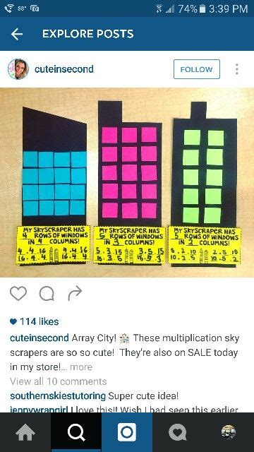 Skyscraper Arrays 2nd Grade Math Activities