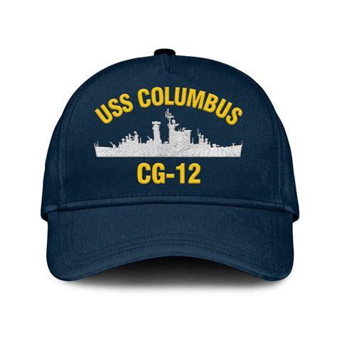 Us Navy Ball Caps Uss Columbus Cg 12 Classic Cap Custom Embroidered