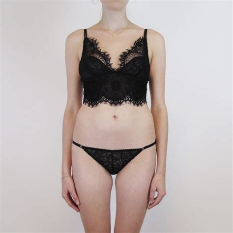 Black Sheer Lace Lingerie Set Marianna Giordana Paris