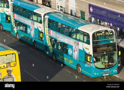 buses  leicester  haymarket bus station leicestershire uk stock