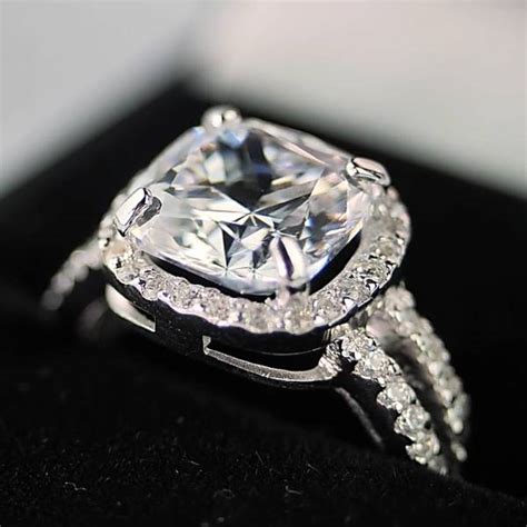 White Diamond Simulant Rings - Engagement Rings