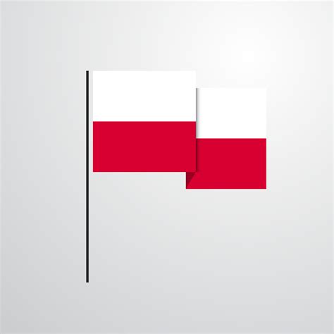 Poland waving Flag design vector 14210768 Vector Art at Vecteezy