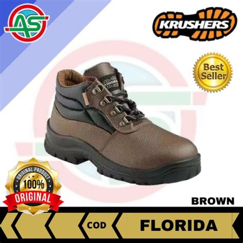 Jual Sepatu Safety Krusher Florida Brown Black Original Shopee Indonesia