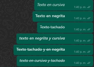 Formatos De Texto En Whatsapp F Interactivo