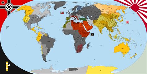 A Possible Map If The Axis Won Wwii Man In The High Castle Style