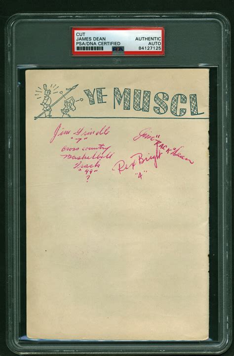 Lot Detail - James Dean Ultra-Rare Signed High School 1949 Album Page w ...