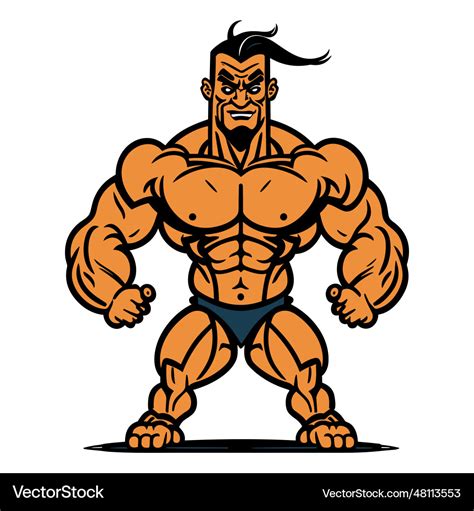 Professional body builder cartoon Royalty Free Vector Image