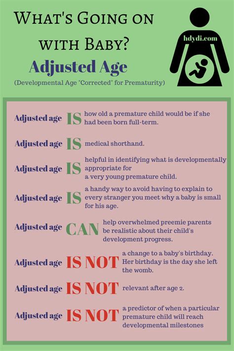 A premature child's adjusted age is a way to gauge where she is ...