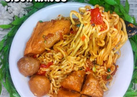 Resep Mie Pedas Jeletot Toping Cilok Rangu Oleh Eka Nur Ainni Cookpad