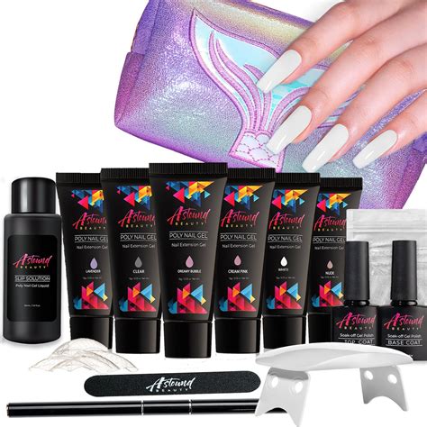 Poly Nail Gel Kit With Uv Lamp Slip Solution Poly Nail Gel All In