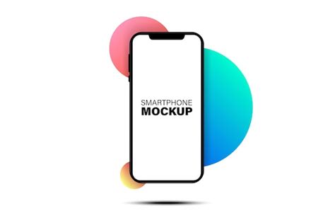 Realistisches smartphone modell gerätemodell für