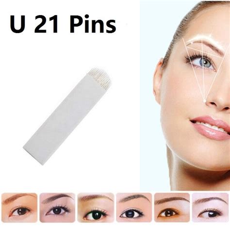 Pcs Tattoo Needle U Shape Needle Permanent Eyebrow Makeup Blades