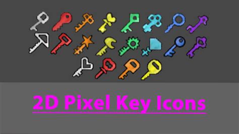 2d Pixel Key Icons By Kcstudioasia