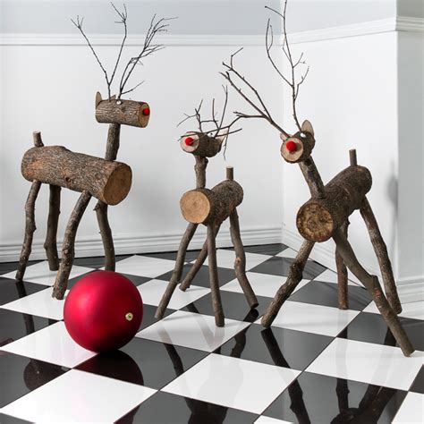 Diy Wooden Reindeer Christmas Reindeer Decorations Wooden