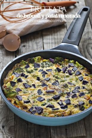 Frittata De Br Coli Y Patata Morada