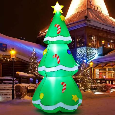 GOOSH Christmas Inflatable 5FT Inflatable Christmas Tree Blow Up