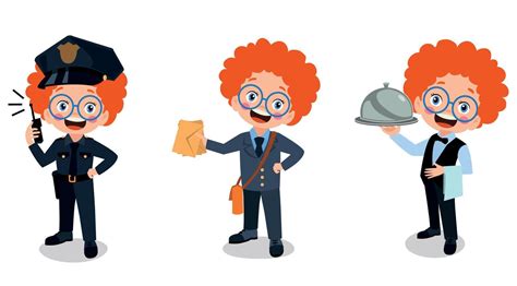 Cartoon Characters Of Different Professions Vector Art At Vecteezy