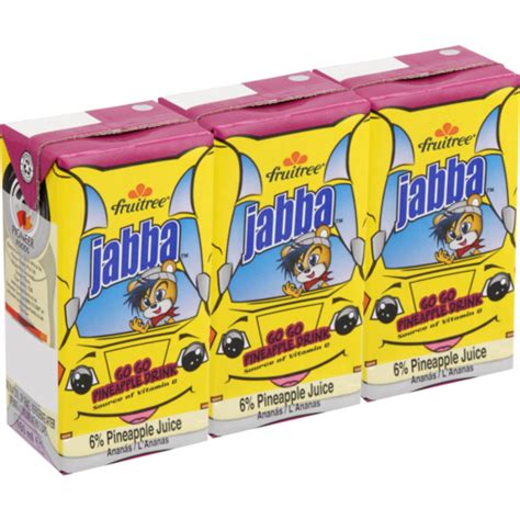 Fruitree Jabba Go Go Pineapple Drink 3 X 160ml Kids Juice And Smoothies