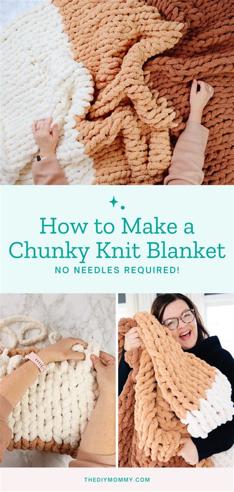 How To Knit A Chunky Blanket For Beginners No Needles Required