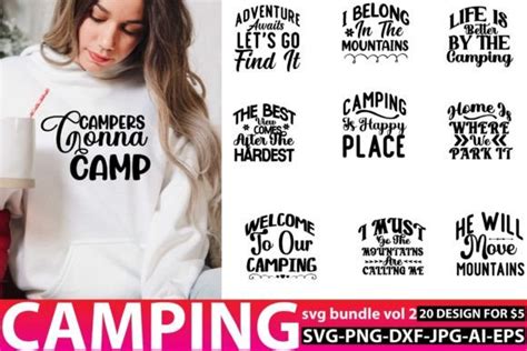 Camping Svg Bundle Vol Graphic By Sf Graphics Creative Fabrica