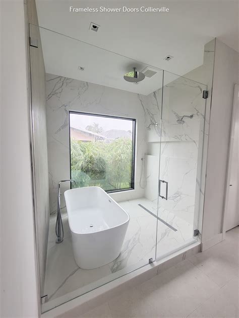 Bathroom with a Shower Tub Enclosure | Frameless Shower Doors