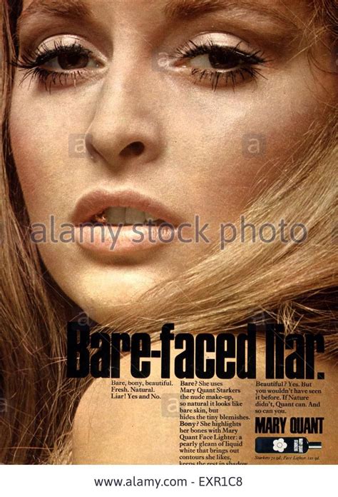 Stock Photo 1970s Uk Mary Quant Magazine Advert Beauty Ad