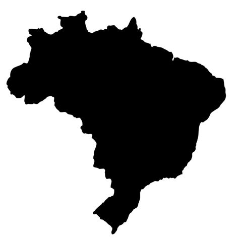 Mapa Do Brasil Preto E Branco Para Imprimir - Mapa preto do brasil sobre ilustração vetorial de fundo branco | Vetor ...