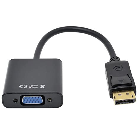 Generic Tishric Dp Displayport Display Port To Vga Adapter Male To