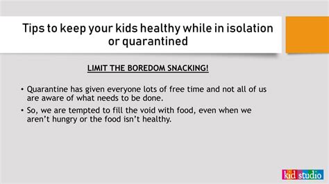 PPT - Tips to keep your kids healthy while in isolation or quarantined ...