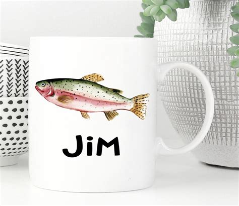 Custom Personalized Rainbow Trout Mug Trout Fishing Mug For Etsy