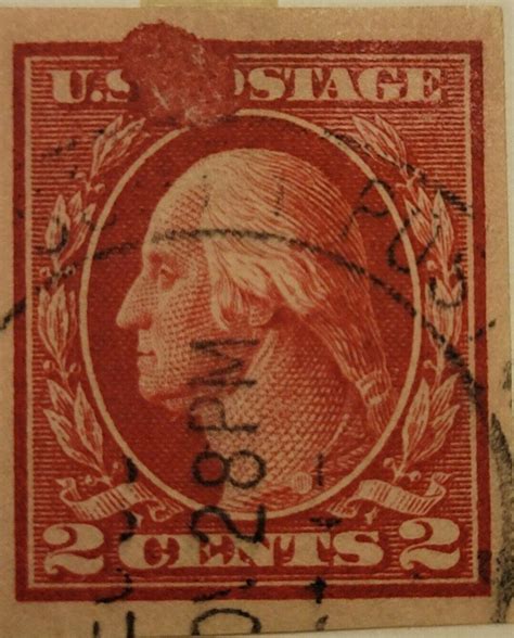 Rare George Washington Red Two Cent Usps Postage Stamp Values