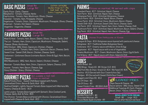 Our Menu Junction Pizza