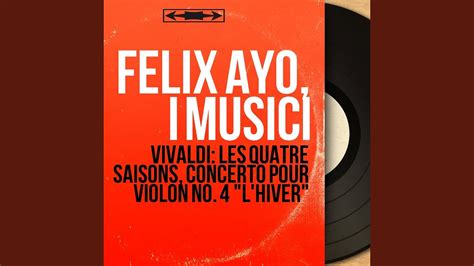 Les Quatre Saisons Concerto Pour Violon No 4 In F Minor RV 297 L