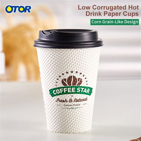 Otor Disposable Paper Cups 8 Oz Coffee Cup Double Wall Cups China