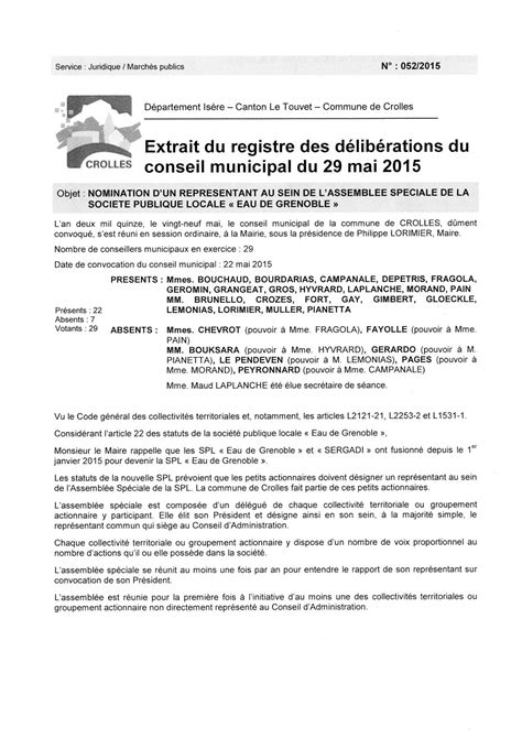 Calaméo Crolles Deliberation 52 2015 5 Nomination Repr Sentant Ass Sp