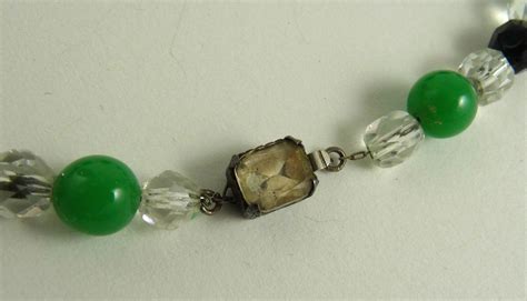 Vintage Art Deco Glass Bead Necklace From Ornaments On Ruby Lane