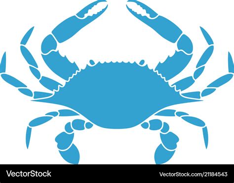 Blue Crab Royalty Free Vector Image Vectorstock