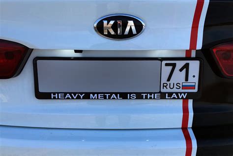 Наклейка на рамку номера — KIA Rio (3G), 1,6 л, 2016 года | стайлинг ...