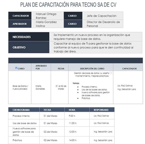 Plan De Capacitación Empresarial Fases Objetivos Y Ejemplos Plantilla