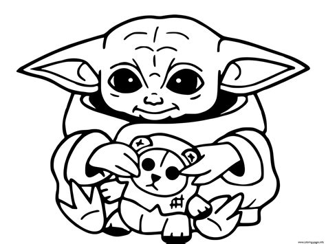 Baby Yoda Coloring Pages Free Printable