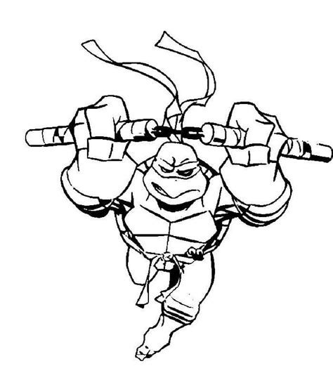 Teenage Mutant Ninja Turtles Michelangelo Coloring Pages