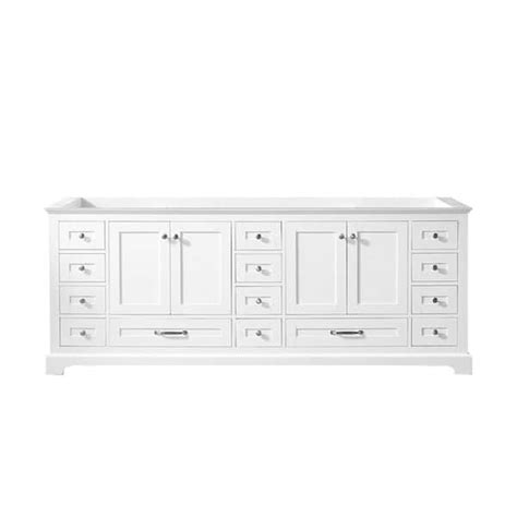 Lexora Dukes 84 In W X 22 In D White Double Bath Vanity Without Top