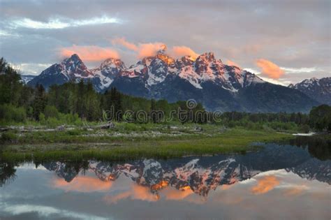 Parque Nacional Grande De Teton No Nascer Do Sol Foto De Stock Imagem