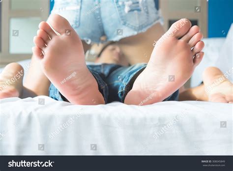 Couple Having Sex Bed Under Sheets 스톡 사진 Shutterstock