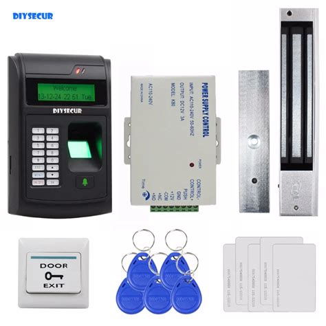 Diysecur 125khz Rfid Lcd Biometric Fingerprint Keypad Id Card Reader Access Control System Kit